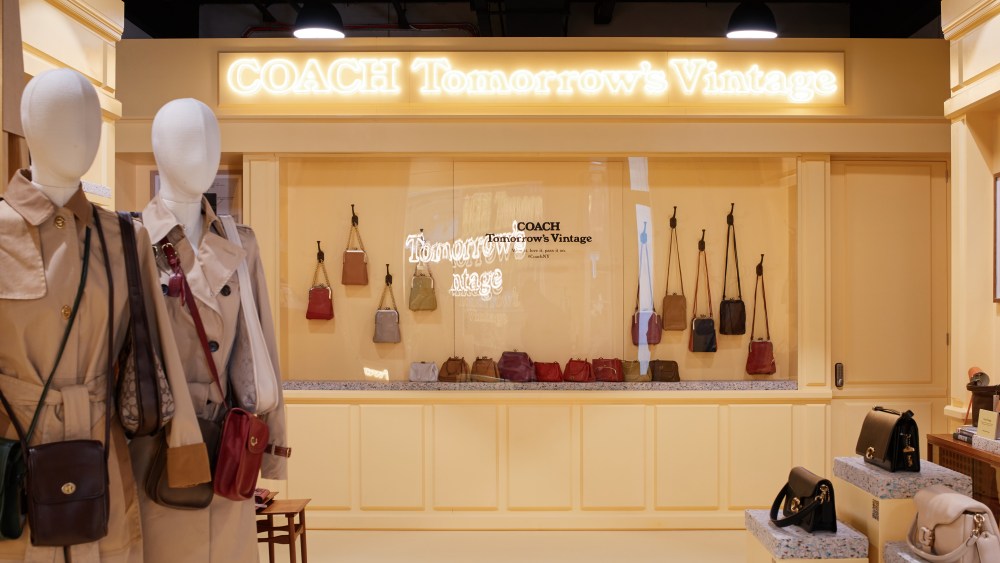 Inside of Coach's "Tomorrow's Vintage" concept store in London