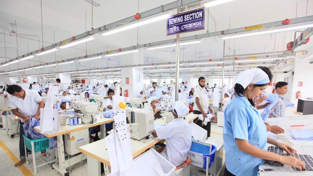 A garment factory.
