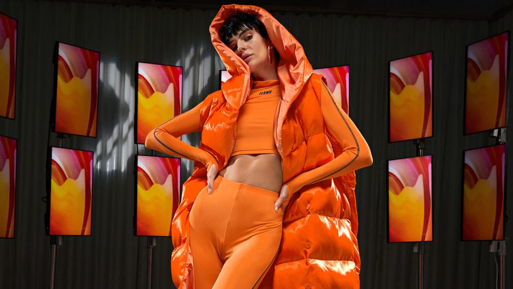 orange shein jacket