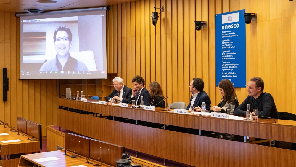 Prada-UNESCO press conference for Sea Beyond in Paris, 2024.