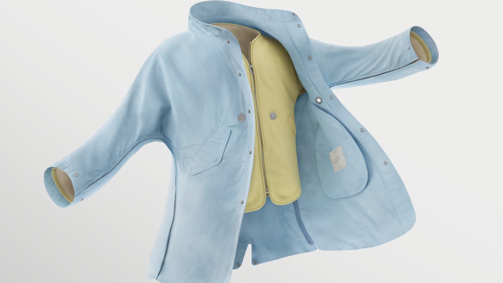 A LoveFrom, Moncler design blue field jacket.