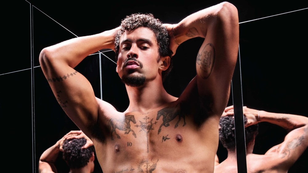 Bad Bunny in Calvin Klein underwear.