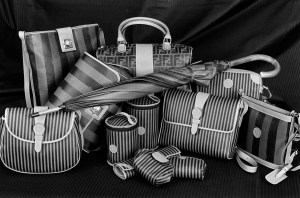 Fendi’s 1988 “FF” and Pequin black and brown handbags, wallets and accessories.