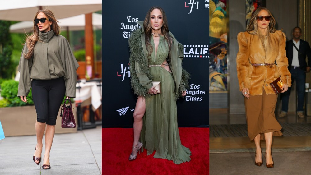 From Femme LA to Christian Louboutin, see all of Jennifer Lopez shoe and heel choices during her 'Office Romance' press tour.