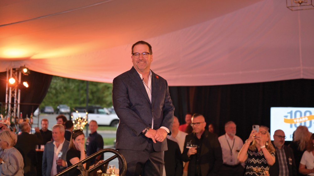 Mark Lardie at the Rack Room Shoes 100-year celebration in 2022.